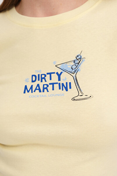 Addax Μπλουζάκι με στάμπα με κύλικα P1754