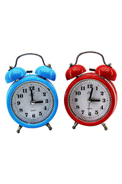 MOBEE LED Işıklı Quartz Masa Çalar Saat Renkli Yuvarlak Kasa Pilli Klasik Mod...