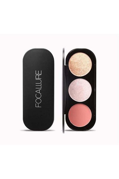 Focallure Paleta pudre iluminato jsou bronzer, Focallure Blush & Highlighter 03