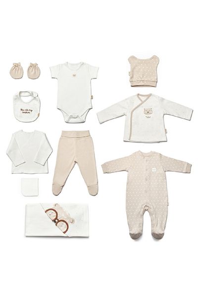 BabyCosy Organic Cotton Teddy 10 Pack Hospital Release 0-3Months
