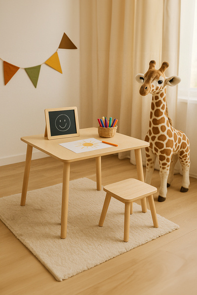 Enjoy BToys BEMİ MONTESSORİ AHŞAP MASA SANDALYE