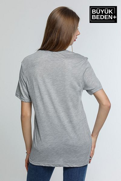 Superlife Superlife Women's Plus Size California Printed Crew Neck T-Shirt