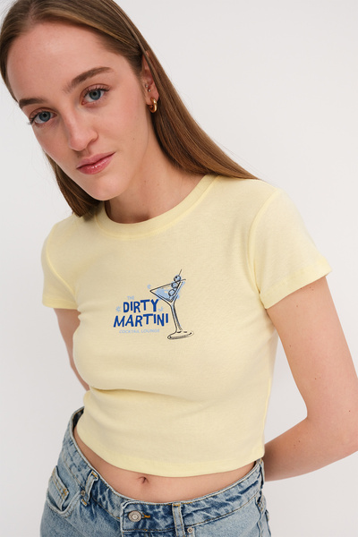 Addax Μπλουζάκι με στάμπα με κύλικα P1754