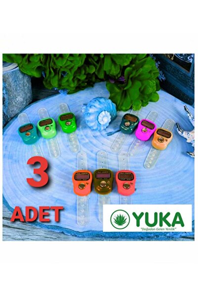 Yuka 3 Adet Zikirmatik Sayaç Yüzük Tesbih Çekme Salavat Ve Zikir Sayacı KARIŞ...