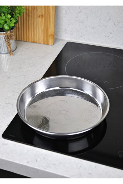 Qualitev صينية تقديم المعجنات من الستانلس ستيل مقاس 23.5 سم