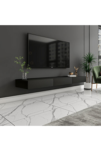 İNARCH DİZAYN Avalon Duvara Monte TV Sehpası 140 cm, Modern Minimal Tasarım, ...