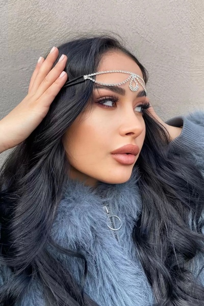 TakıDolabı Accesoriu pentru păr de culoare argintie, cu pietre de cristal, coroană de mireasă, accesoriu pentru păr pentru nuntă de logodnă