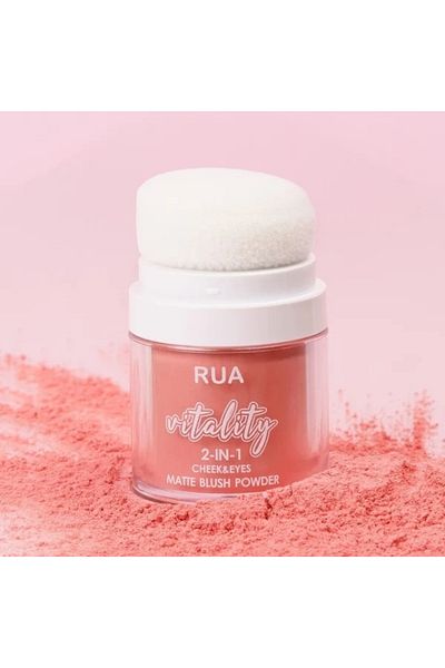 RUA Matte Blush, Vitality Blush, With Applicator Sponge, 04, 8 G