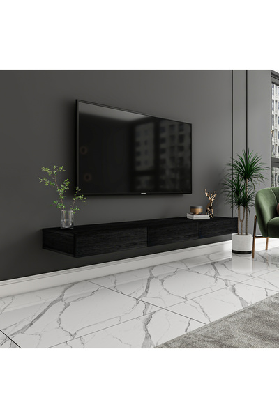 İNARCH DİZAYN Avalon Duvara Monte TV Sehpası 140 cm, Modern Minimal Tasarım, ...
