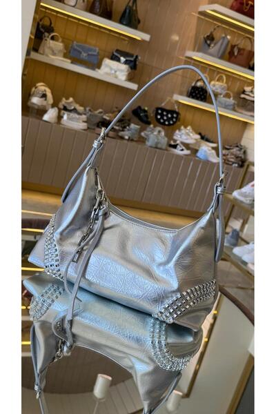 KRISTE BELL İthal Çatlak Deri Yumuşak Dokulu İki Boy Askılı Zımba Aksesuarlı ...