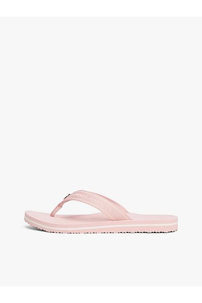 Tommy Hilfiger Women's Pink Web Strap Beach Sandals