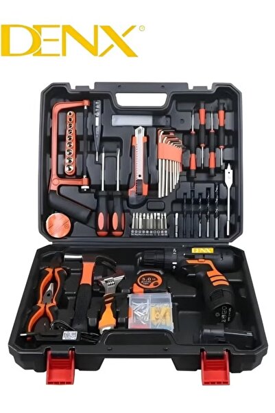 Primo Plus Denx CORDLESS DRILL SET Professional Household Home Tool Kit Set w...