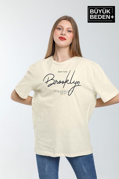 Superlife Γυναικείο μπλουζάκι με στάμπα Brooklyn με λαιμόκοψη Superlife