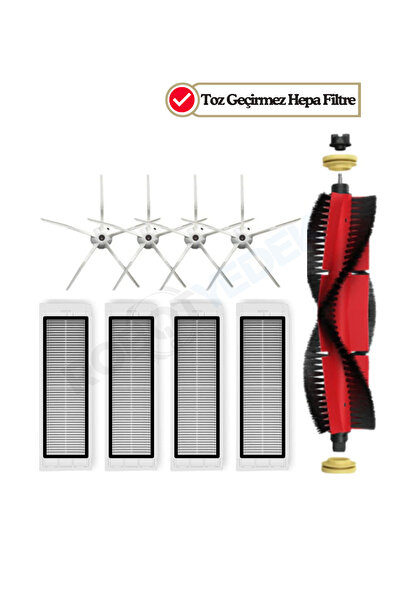 robotyedek Roborock S6 Pure - Set de mopuri cu filtru Hepa, compatibil cu 9 p...