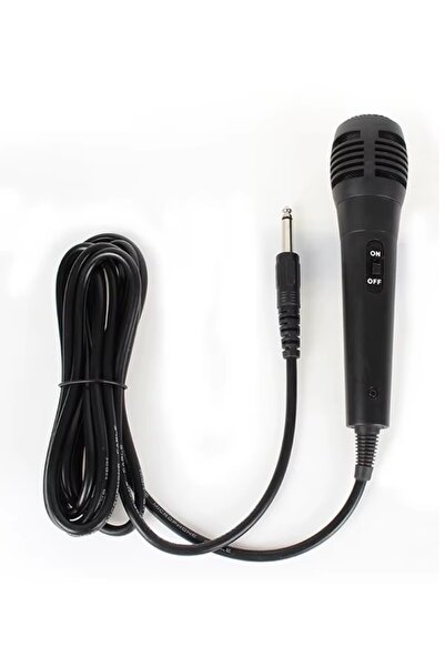 JUNGLEE 6,35MM JACK GİRİŞLİ DİNAMİK MİKROFON 3 METRE KABLOLU KARAOKE MİKROFON
