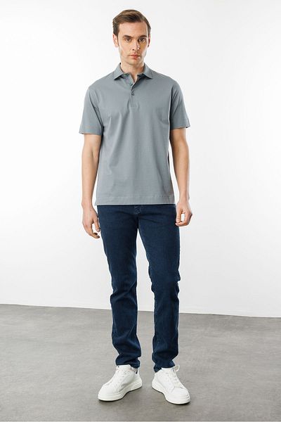 Desen Triko Ανδρικό μπλουζάκι Mercerized με γιακά Polo A.Gray