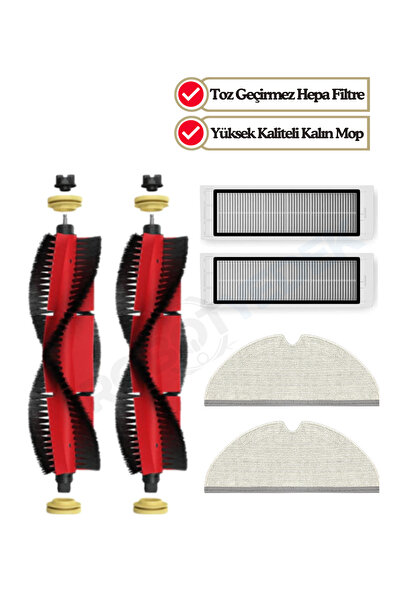 robotyedek Roborock S6/S6 Pure - Set de 6 piese compatibile de perii de schim...