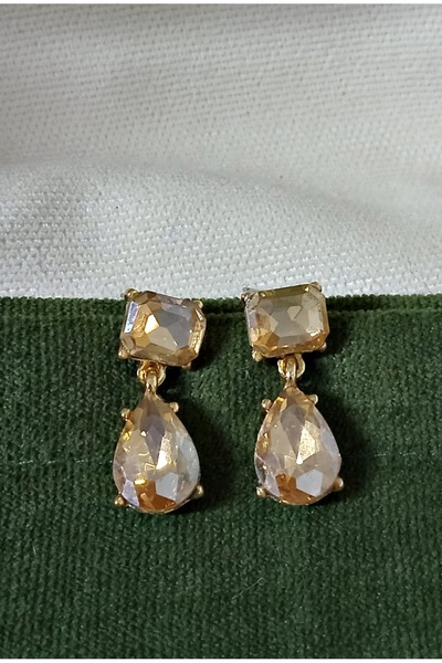 mos&more Bal Taşlı Damla Şık Kadın Küpe