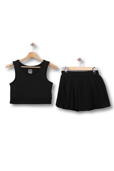 mikam New Season Girl's Crop Skirt with Stylish Design Pleated Skirt That Will Hit the Summer