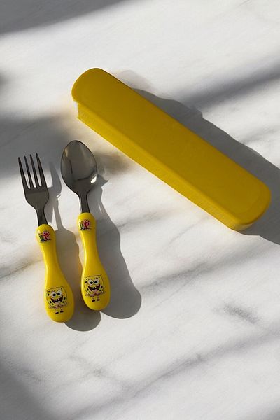 Dore Voir Children's Fork-Spoon Set-Boxed/Yellow