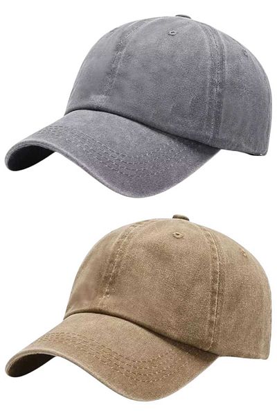 Uniquetrenders Унисекс шапка, 100% памук, винтидж, комплект от 2 бр.