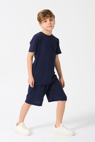 Nisrakids Boy's Top and Bottom Suit Knitwear Summer Crew Neck - Shorts - 100% Cotton