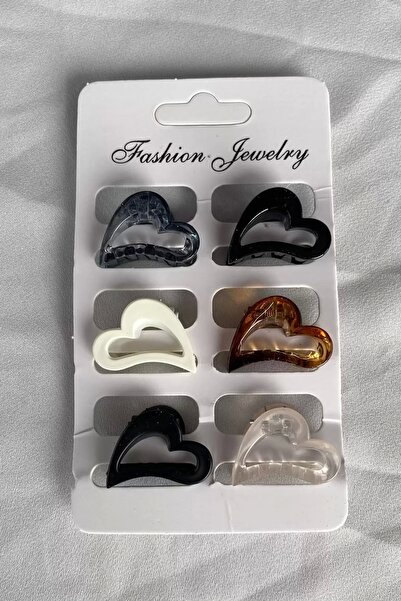 TakıDolabı Set de catarame cu figuri de inimă în culori mixte