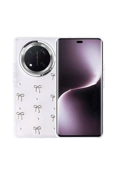 m.tk moveteck حافظة شفافة متوافقة مع Honor Magic 7 Lite مع غطاء ربطة عنق لامع مقاوم للصدمات