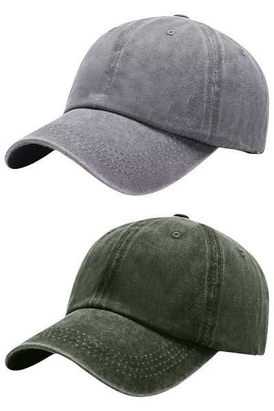 Uniquetrenders Unisex 100% βαμβακερό καπέλο αντίκες 2 τεμαχίων