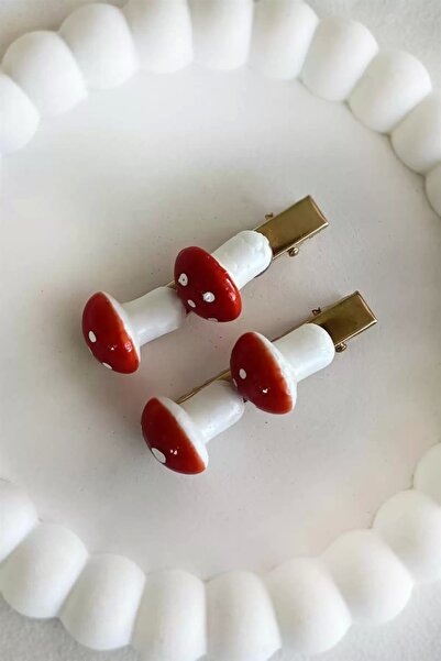 TakıDolabı 2-комплектна бічна шпилька з фігуркою гриба