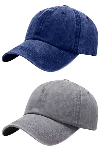 Uniquetrenders Унисекс шапка, 100% памук, винтидж, комплект от 2 бр.