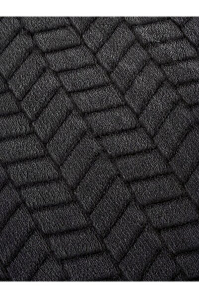 LC Waikiki Lcw Home Anthracite Patterned Welsoft Double Blanket 200X220 cm