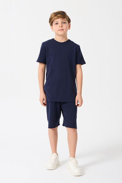 Nisrakids Boy's Top and Bottom Suit Knitwear Summer Crew Neck - Shorts - 100% Cotton
