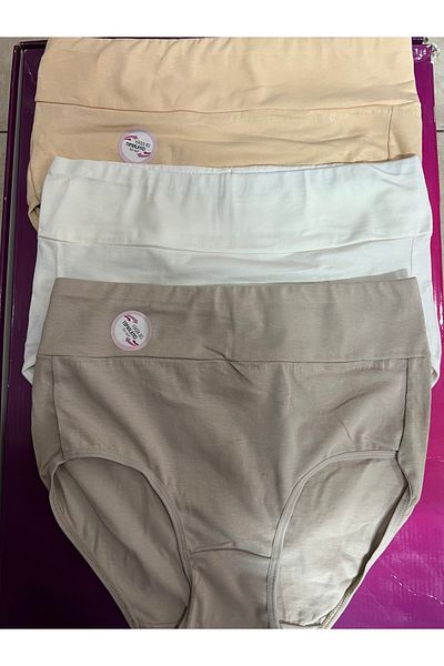 KozaBiat 100% Cotton High Waist Special Mold Gatherer 3 Panty