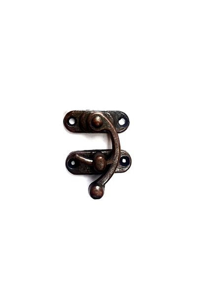 Mu Art Bow Eye, Wooden Box Clip - Tiny 20X24 Mm, Antique, 100 Pcs