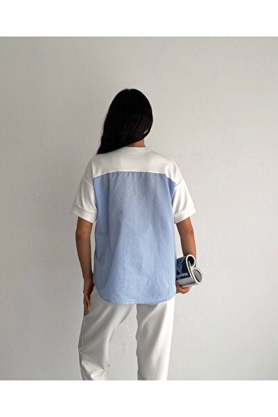 Elegant Pearl Detail Modal Fabric White Bottom Top Set