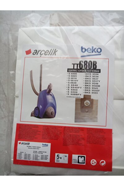 MPTEDARİK SAC DE PULBERĂ DE Hârtie pentru aspirator BEKO BKS 9550 (5 BUC.)