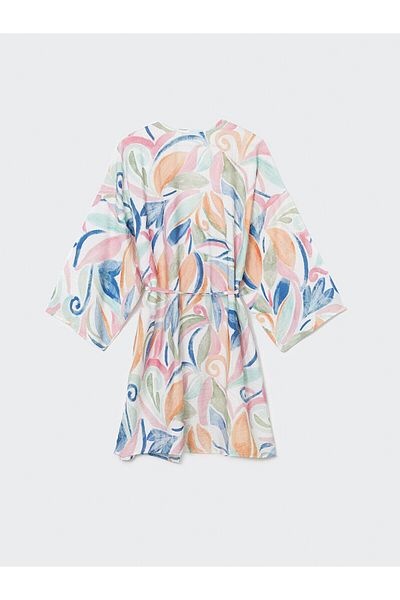 LC Waikiki Lcwaikiki Classic Shawl Collar Patterned Oversize Women's Kimono