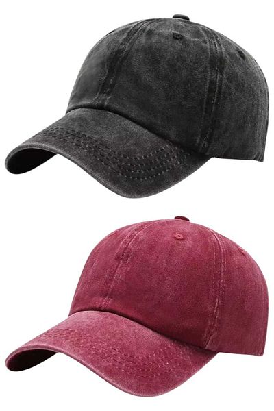 Uniquetrenders Унисекс шапка, 100% памук, винтидж, комплект от 2 бр.