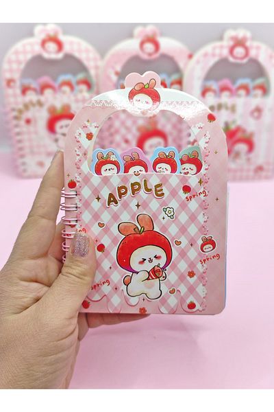 Limmy Blocnotes A6 cu semn de carte Apple Apple Rabbit (10x15 cm) - Party Rabbit