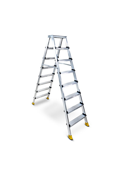 Beykon 8+8 Gold Çift Çıkışlı Alüminyum Merdiven