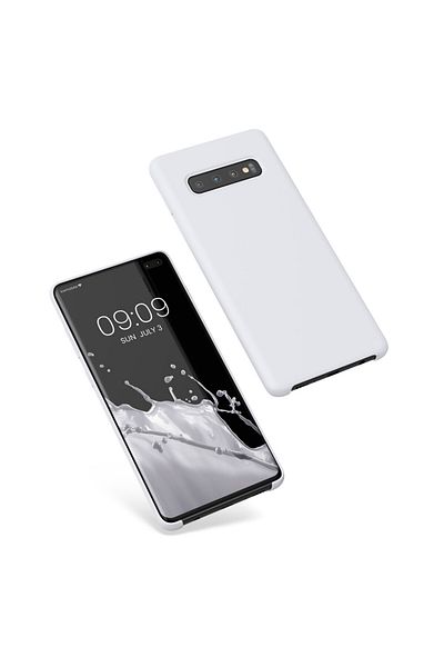 KWmobile Case For Samsung Galaxy S10 Plus, Silicone, White, 49028.48