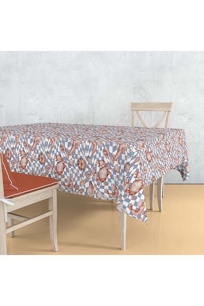Pilloveland Față de masă cu model de crab 140*180 CM țesut cu lapte
