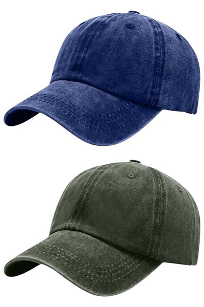 Uniquetrenders Унисекс шапка, 100% памук, винтидж, комплект от 2 бр.