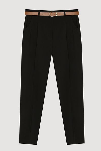 Quzu Black Trousers with Belted Accessories