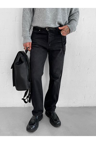 ablukaonline Ανδρικό τζιν Regular Fit - Μαύρο