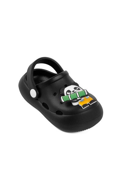 WALKWAY Black Girl's Sabo Slippers F
