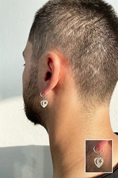 TakıDolabı أقراط مضغوطة بتفاصيل نجمة (مفردة)