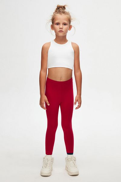 LOVETTI Red Basic Summer Tights for Girls