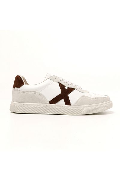 John May Tenis pentru femei / fete - Casual RC-25Y-006-M44 Piele albă-Grâu Bordeaux